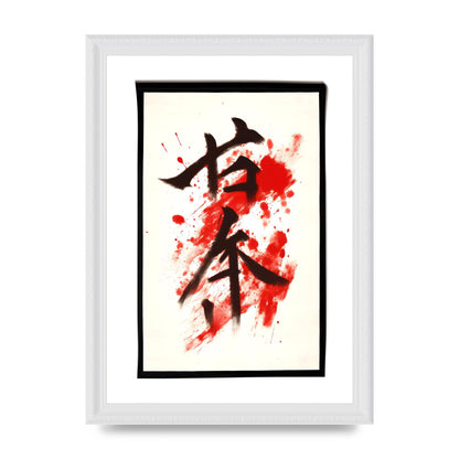 Exquisite Japanese Calligraphy on White