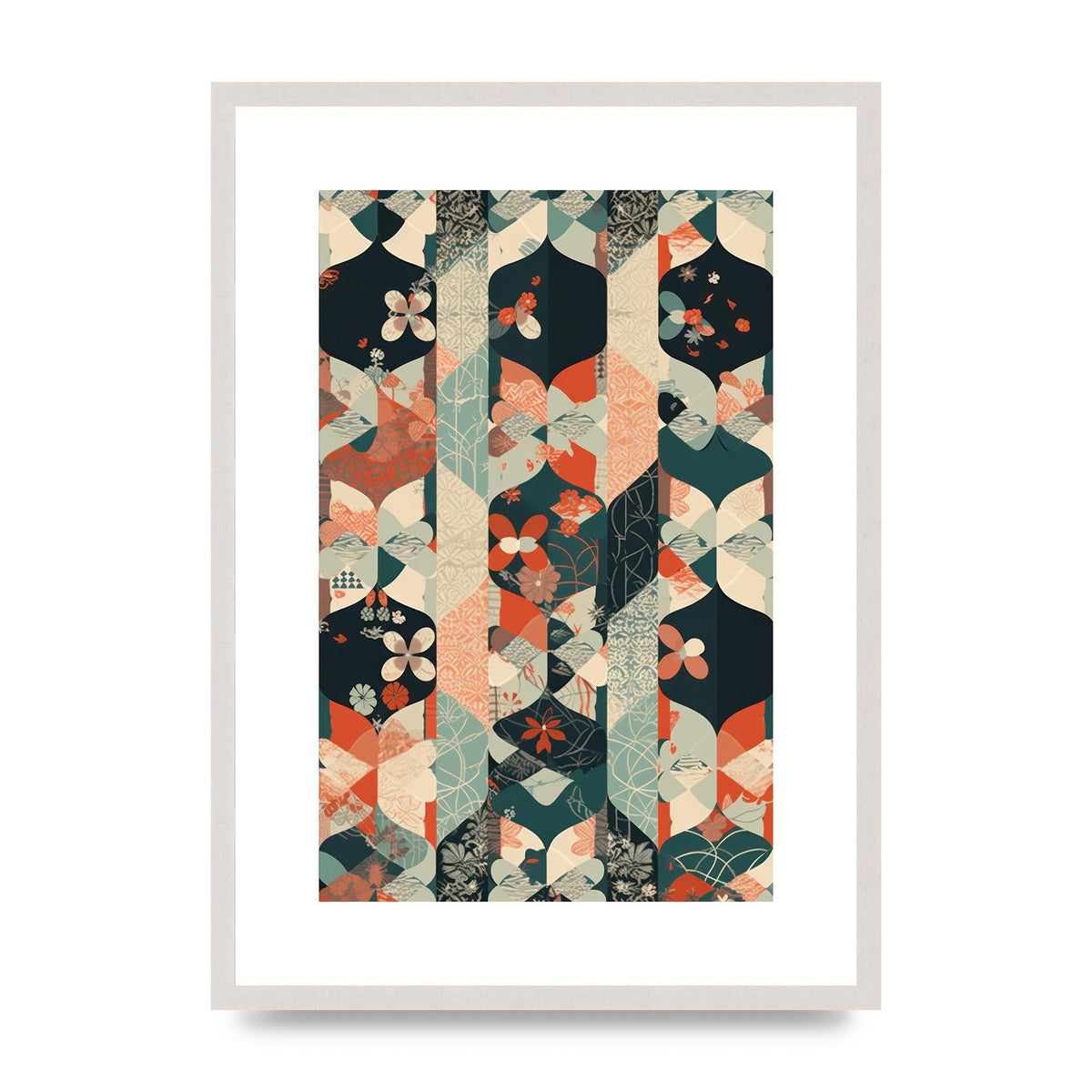 Modern Flat Design with Symmetrical Pattern