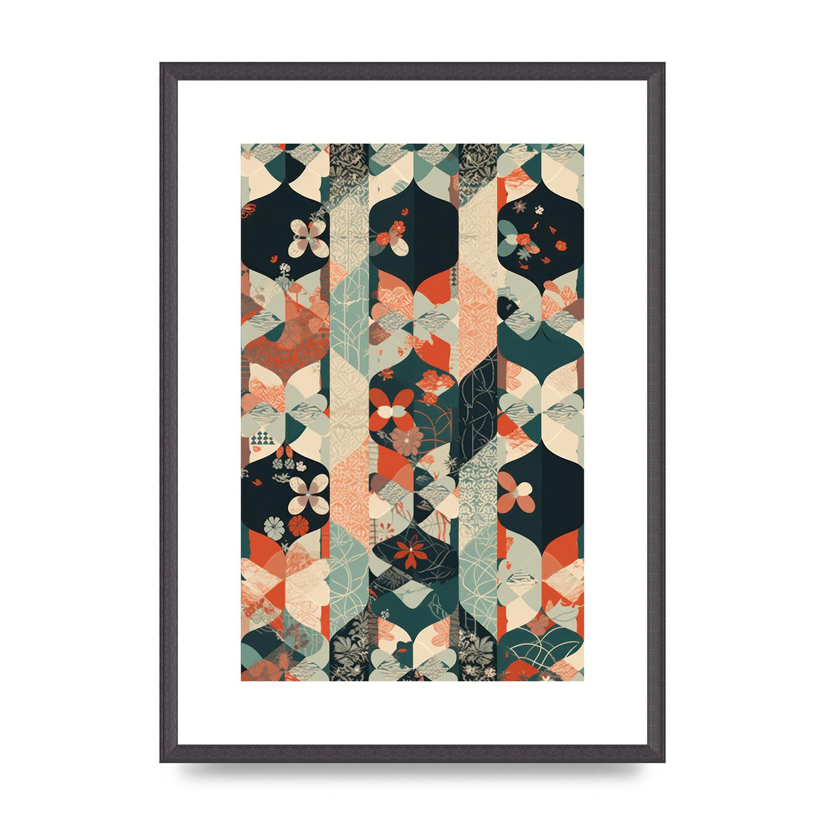 Modern Flat Design with Symmetrical Pattern
