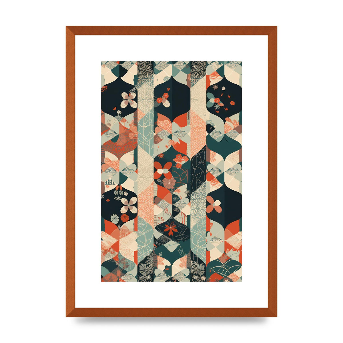 Modern Flat Design with Symmetrical Pattern