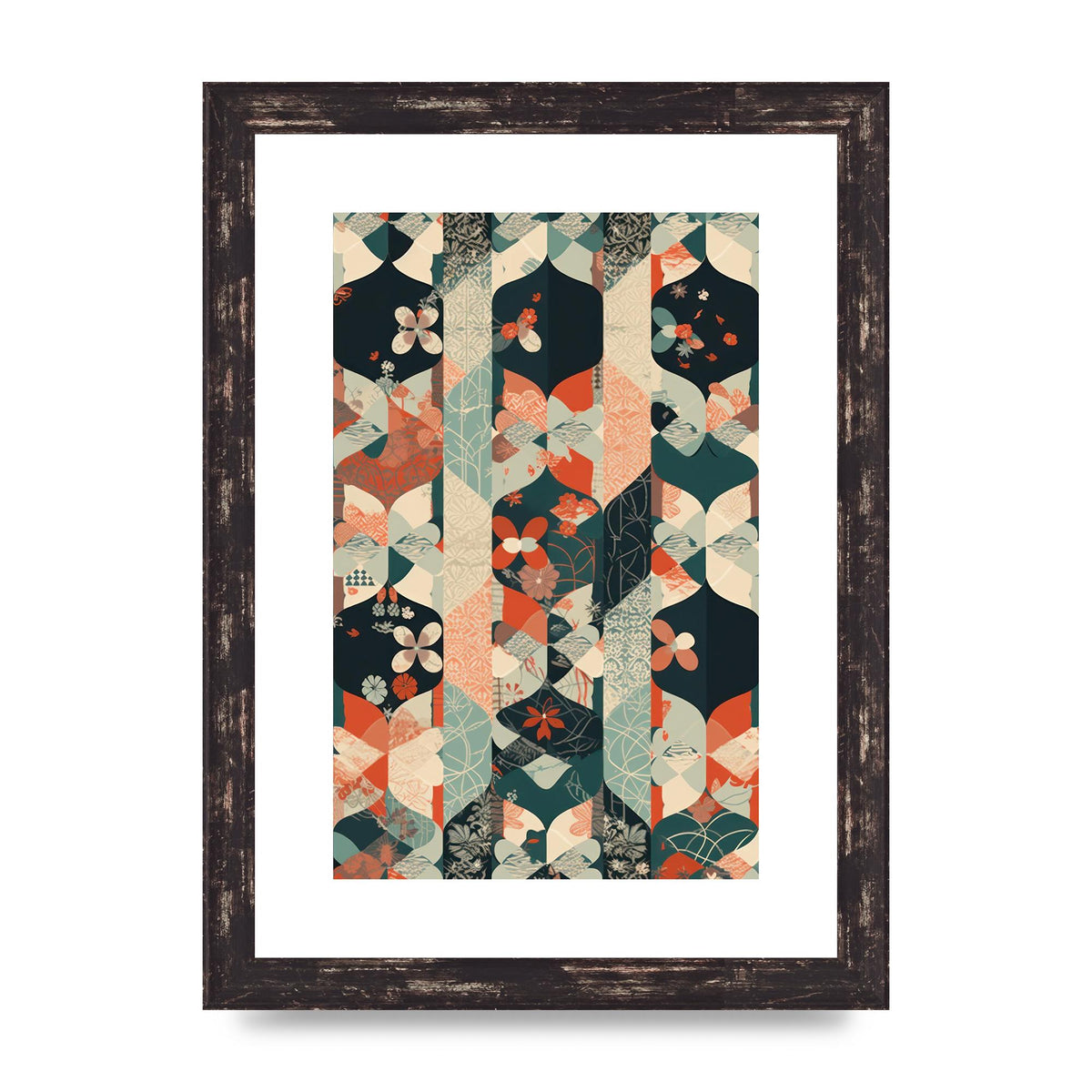 Modern Flat Design with Symmetrical Pattern