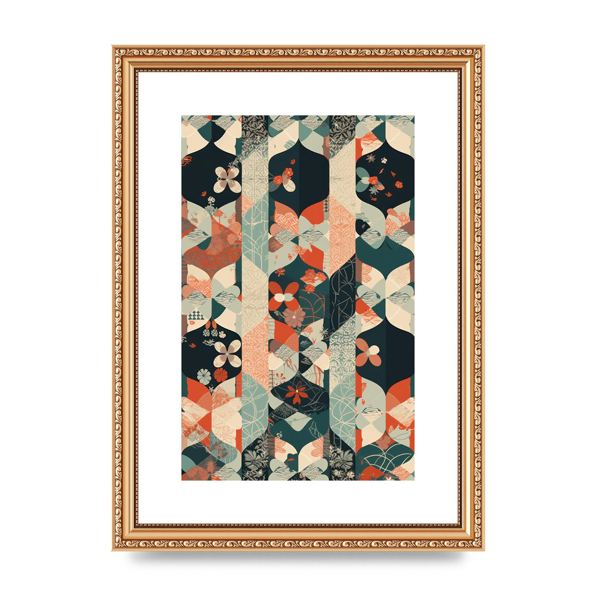Modern Flat Design with Symmetrical Pattern