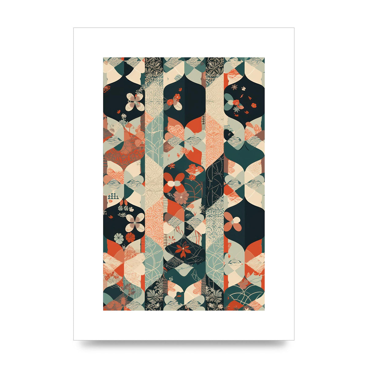 Modern Flat Design with Symmetrical Pattern