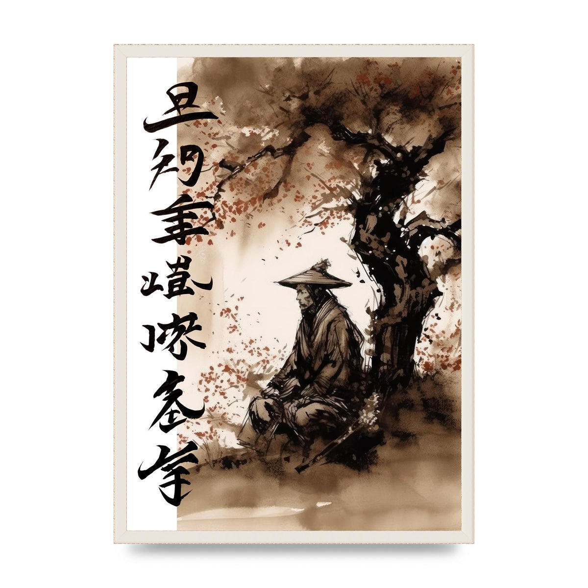 Ronin Samurai Under Cherry Blossom