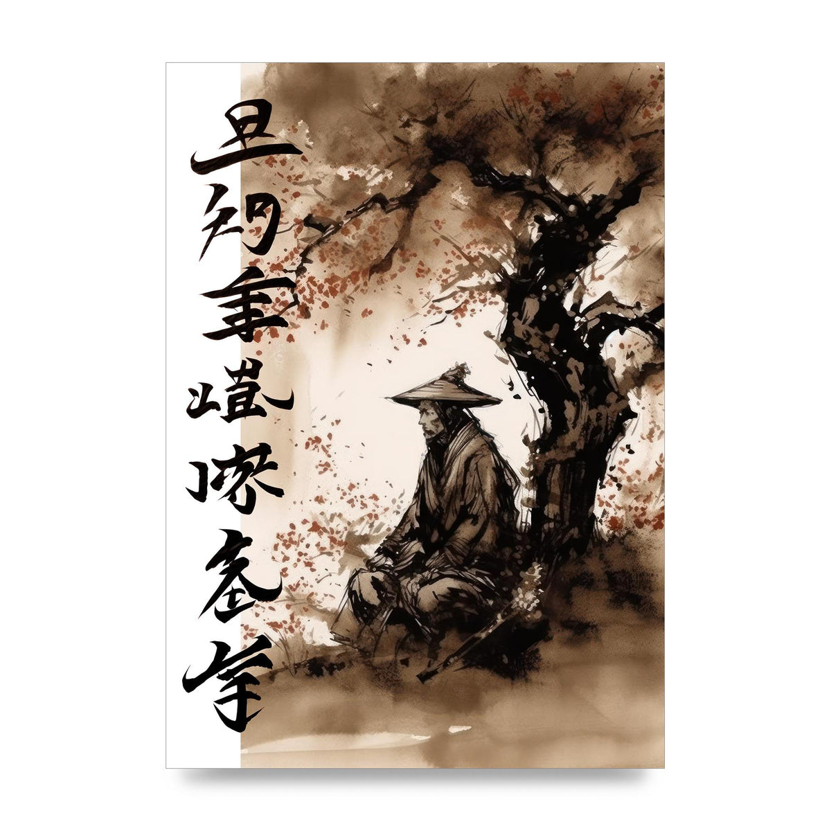 Ronin Samurai Under Cherry Blossom