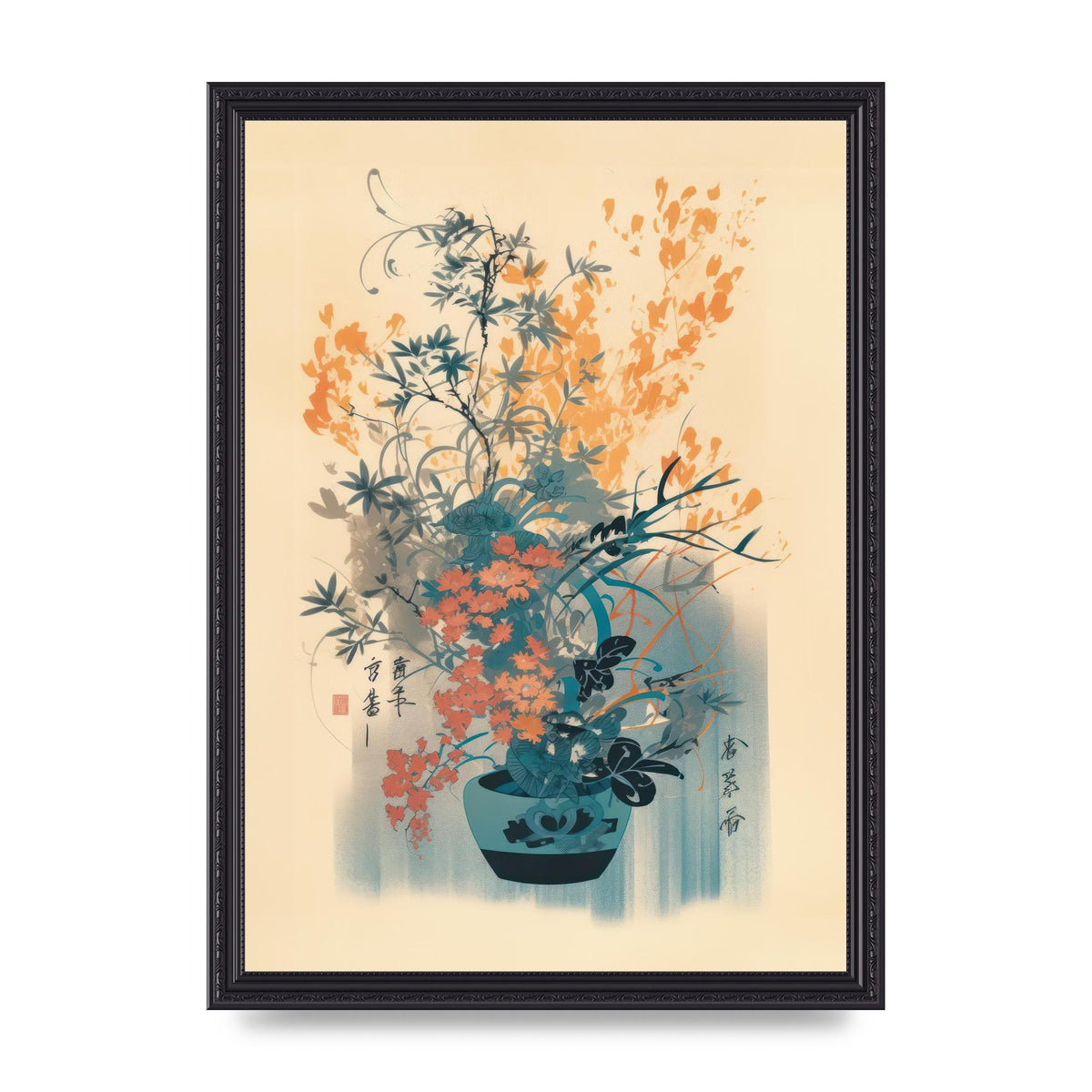 Stunning Ikebana Risograph Artwork