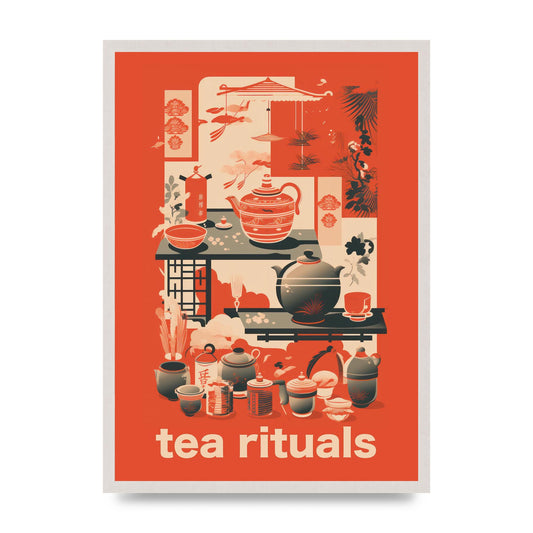 Flat Design of Japanese Tea Ceremony