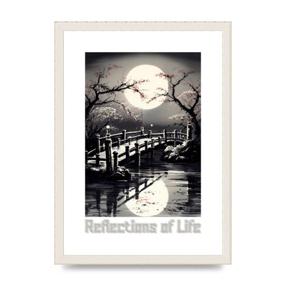 Sumi-e Wooden Bridge and Sakura