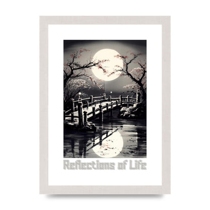 Sumi-e Wooden Bridge and Sakura