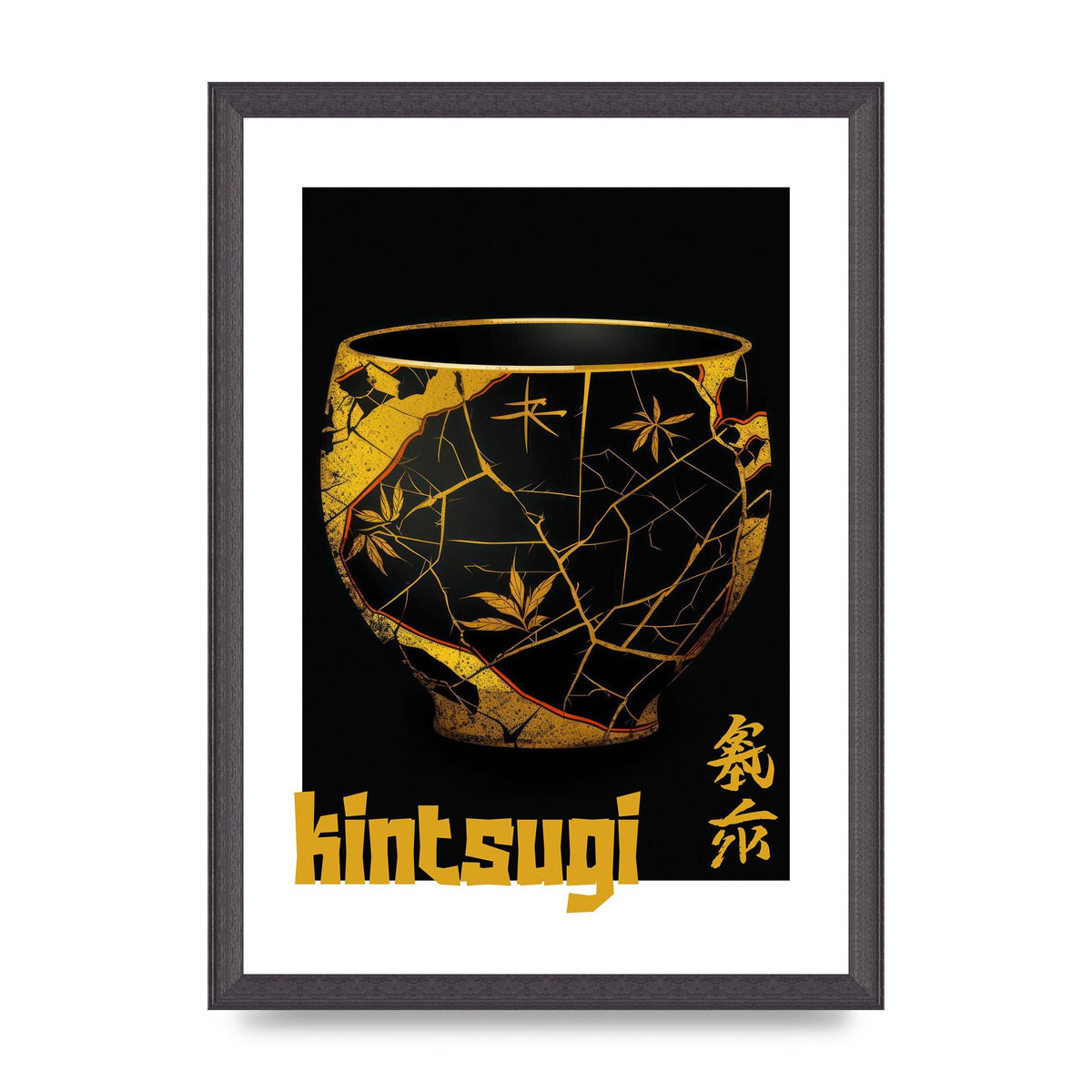 Kintsugi Art with Golden Streaked Pottery