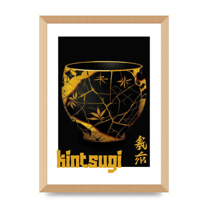 Kintsugi Art with Golden Streaked Pottery