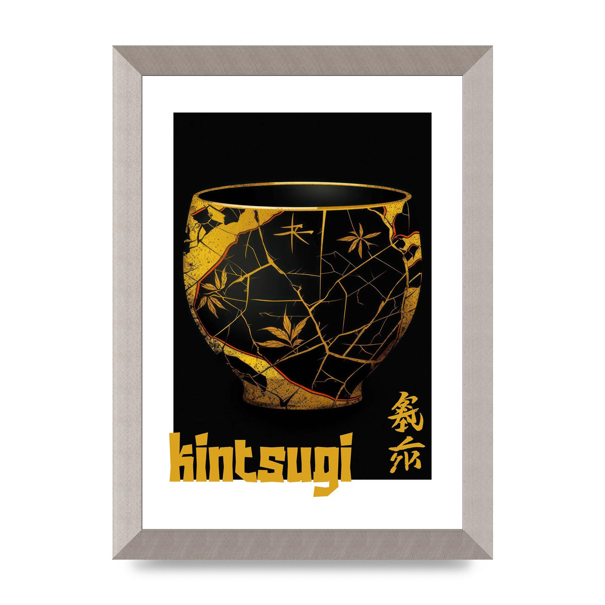 Kintsugi Art with Golden Streaked Pottery