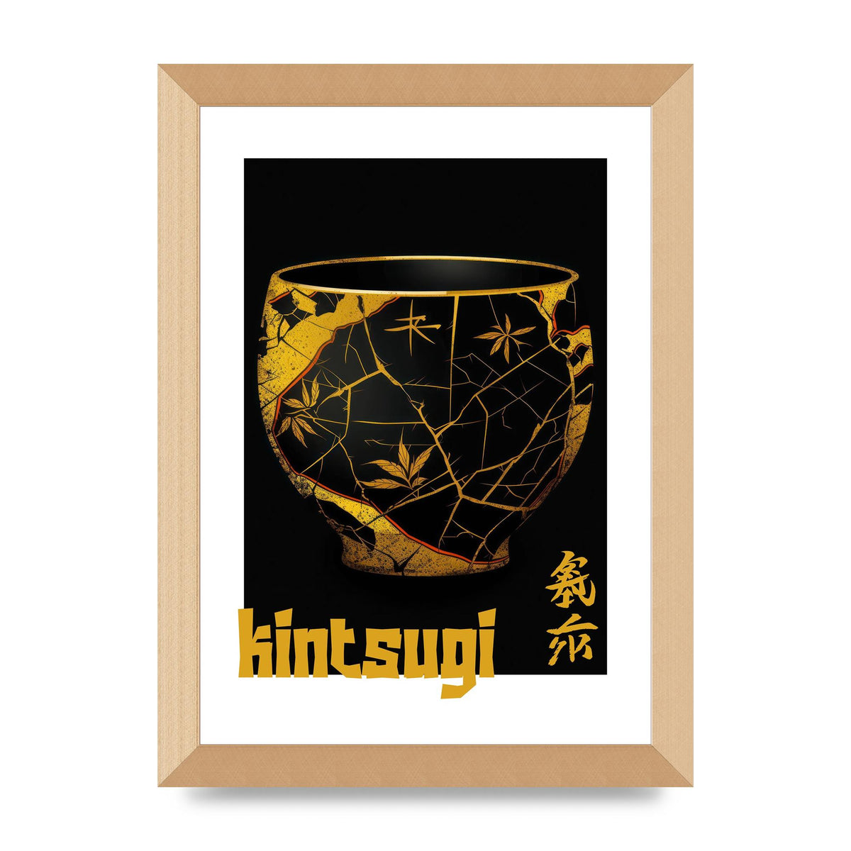 Kintsugi Art with Golden Streaked Pottery