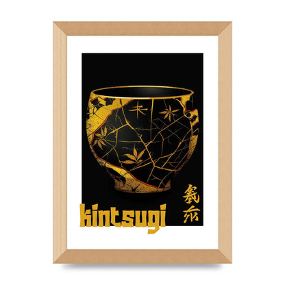 Kintsugi Art with Golden Streaked Pottery
