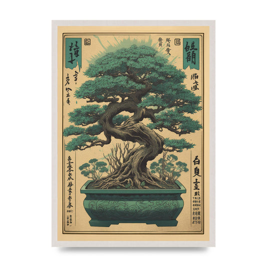 Majestic Bonsai Tree Risograph