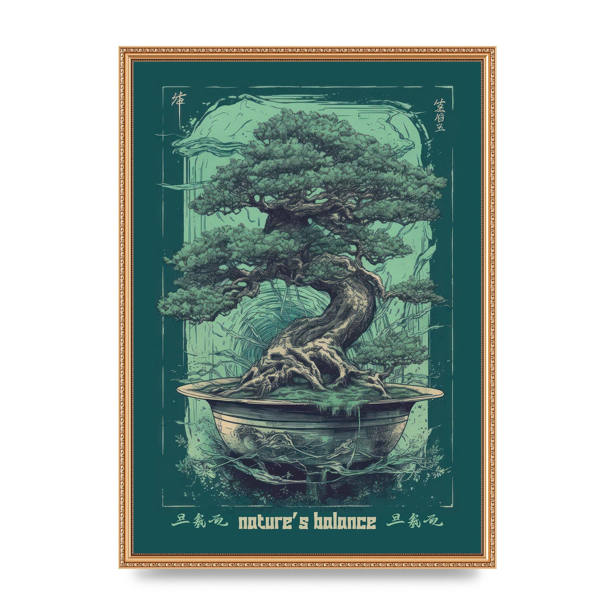 Bonsai Tree Essence Risograph