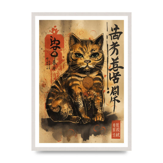Maneki-Neko Sumi-e Sketch