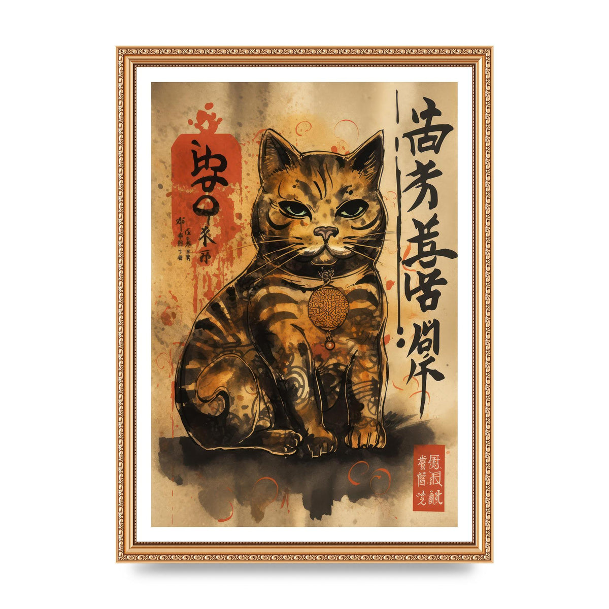 Maneki-Neko Sumi-e Sketch