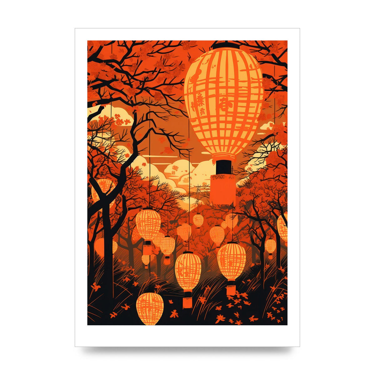 Breathtaking Lantern Festival Risograph