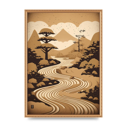 Zen Stone Garden Lithograph