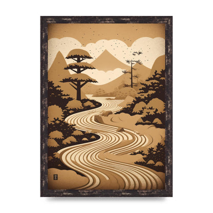 Zen Stone Garden Lithograph