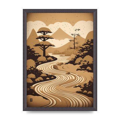 Zen Stone Garden Lithograph