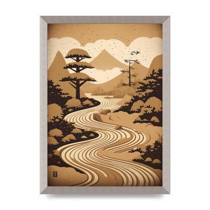 Zen Stone Garden Lithograph