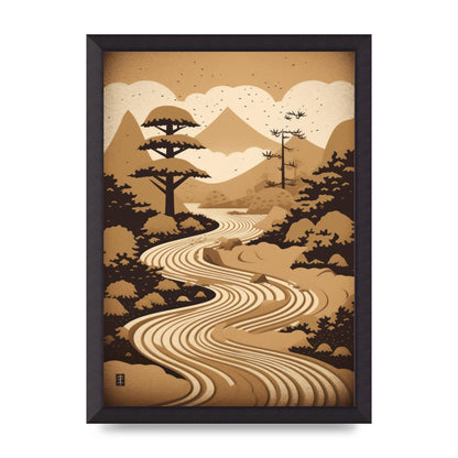 Zen Stone Garden Lithograph