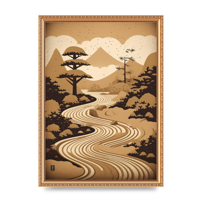 Zen Stone Garden Lithograph