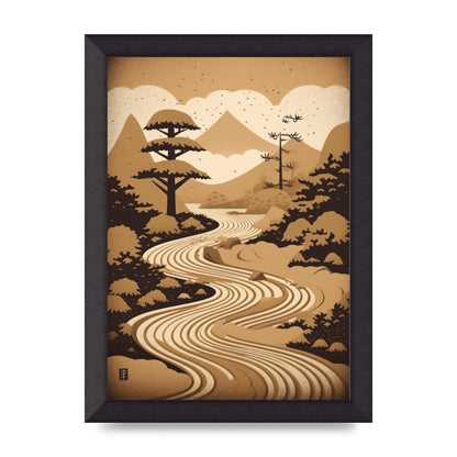 Zen Stone Garden Lithograph