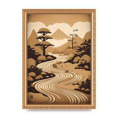 Zen Stone Garden Lithograph