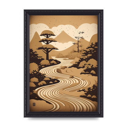 Zen Stone Garden Lithograph