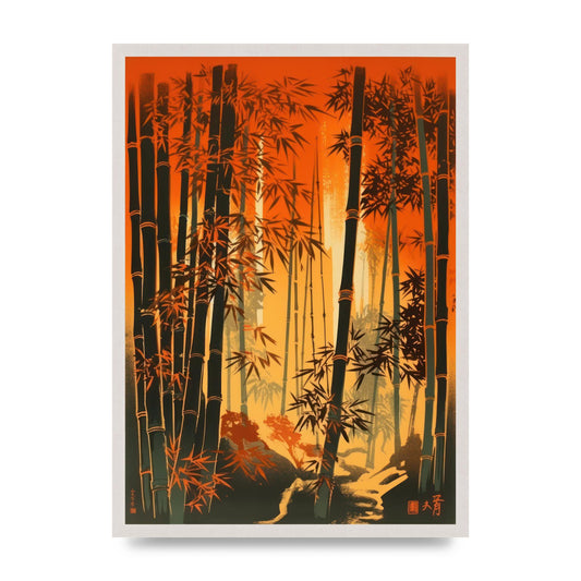 Majestic Bamboo Stalks Lithograph
