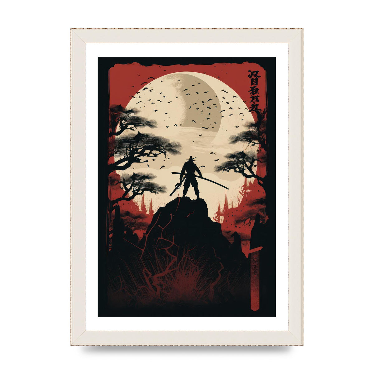 Mysterious Ninjas in Moonlit Scene