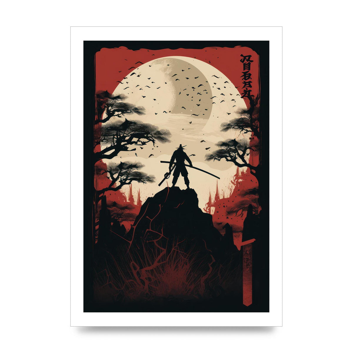 Mysterious Ninjas in Moonlit Scene