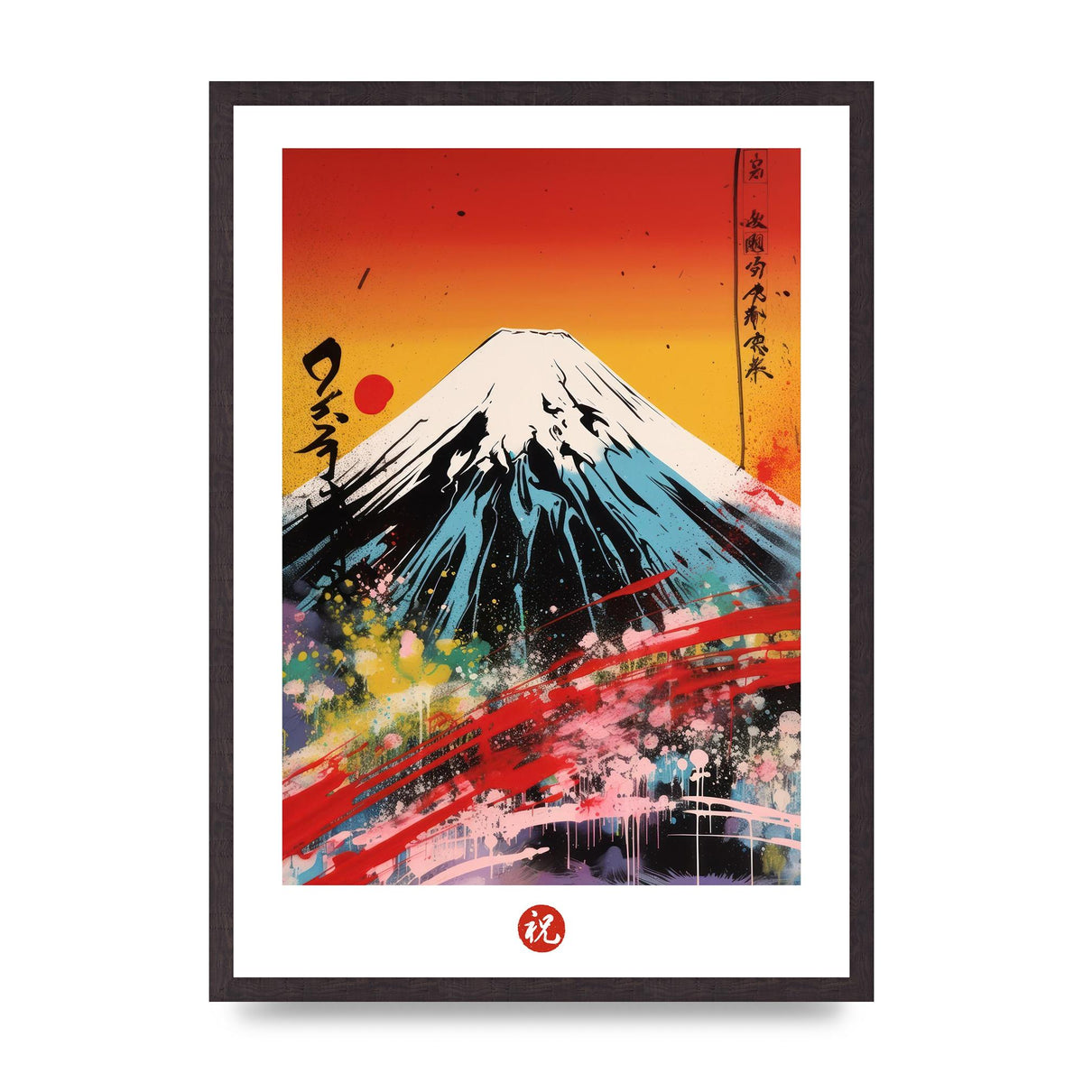 Mount Fuji in Bold Screen Print