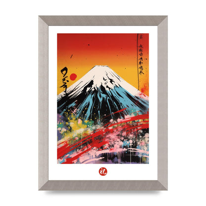 Mount Fuji in Bold Screen Print
