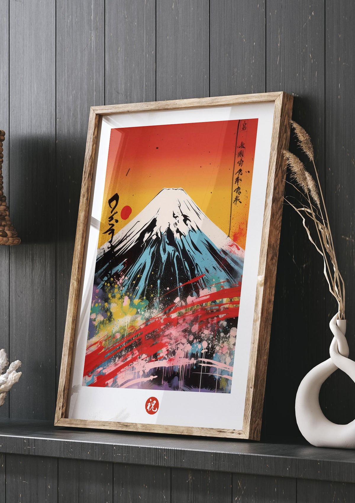 Mount Fuji in Bold Screen Print