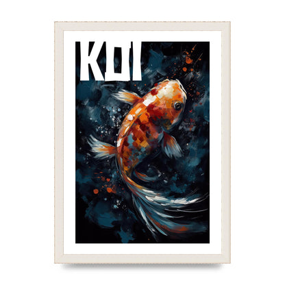 Vibrant Koi Fish Brushstroke Print