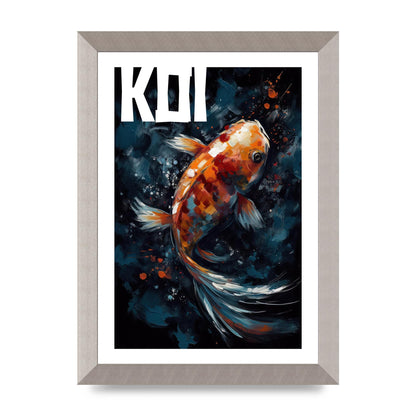 Vibrant Koi Fish Brushstroke Print