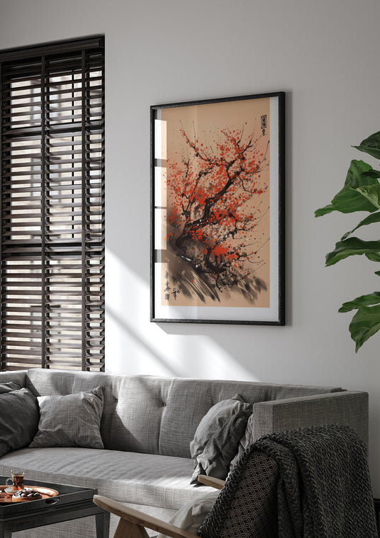 Cherry Blossoms Minimalist Print