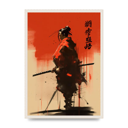 Samurais Bold Silhouette in Vivid Hue