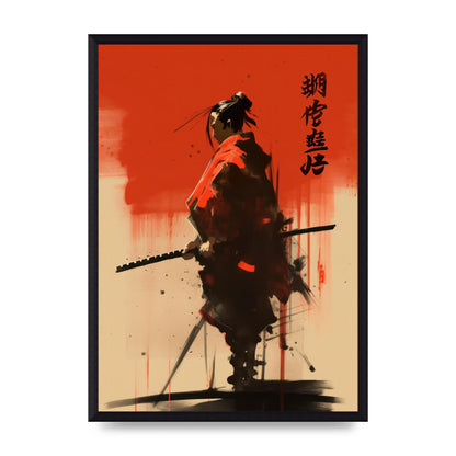 Samurais Bold Silhouette in Vivid Hue