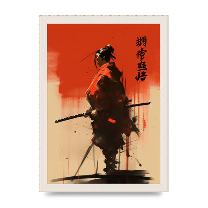 Samurais Bold Silhouette in Vivid Hue
