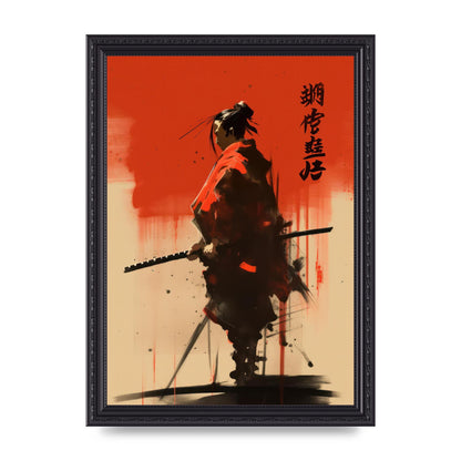 Samurais Bold Silhouette in Vivid Hue
