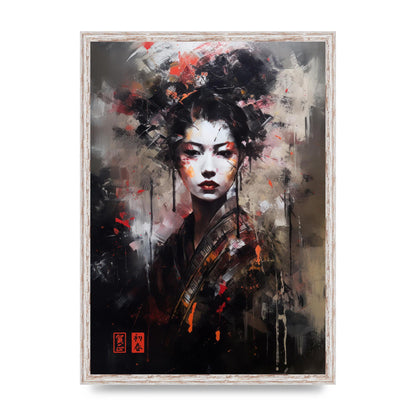 Alluring Geisha in Vivid Strokes