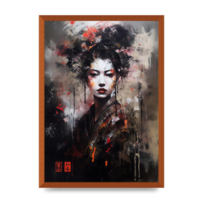 Alluring Geisha in Vivid Strokes