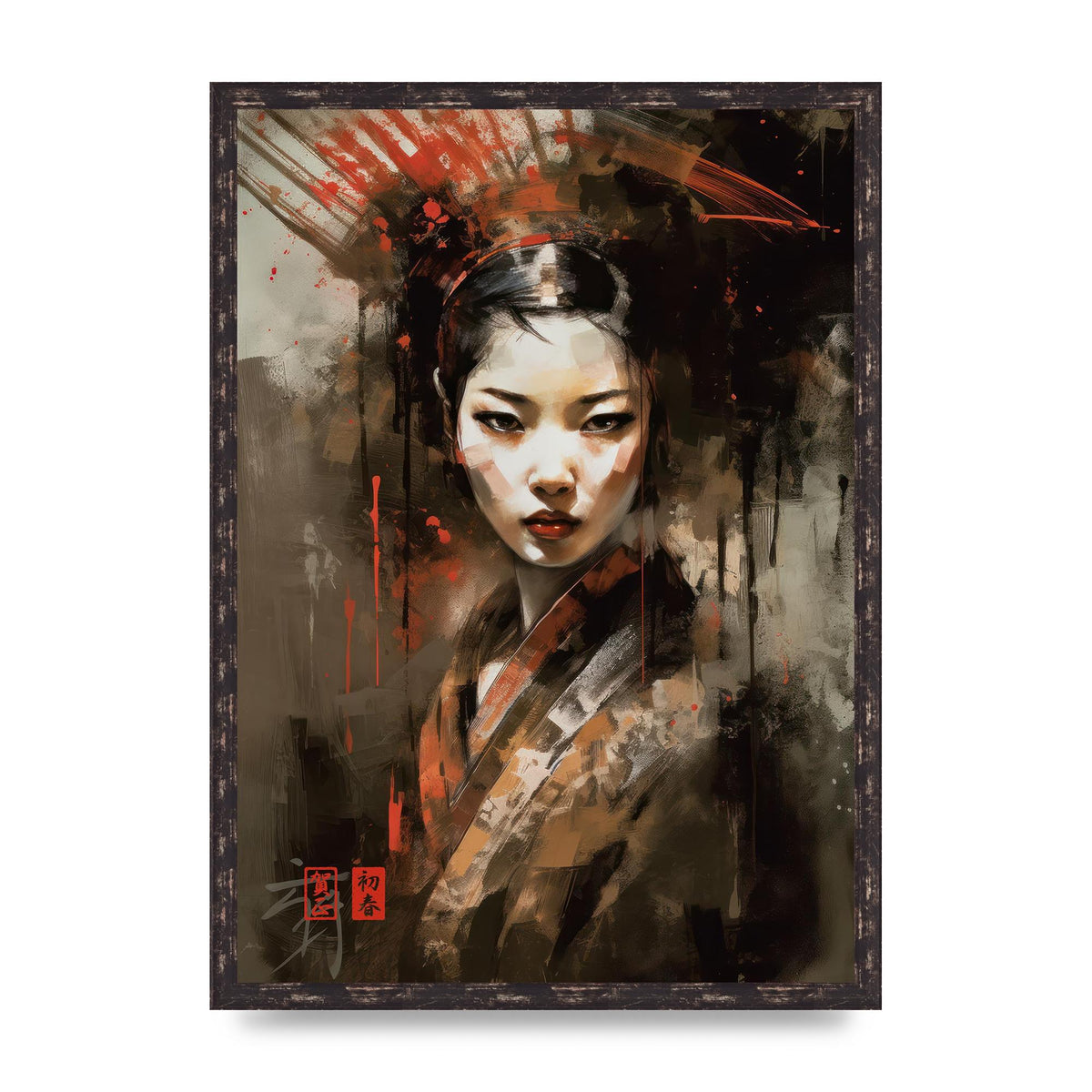 Evocative Geisha Masterful Brushwork