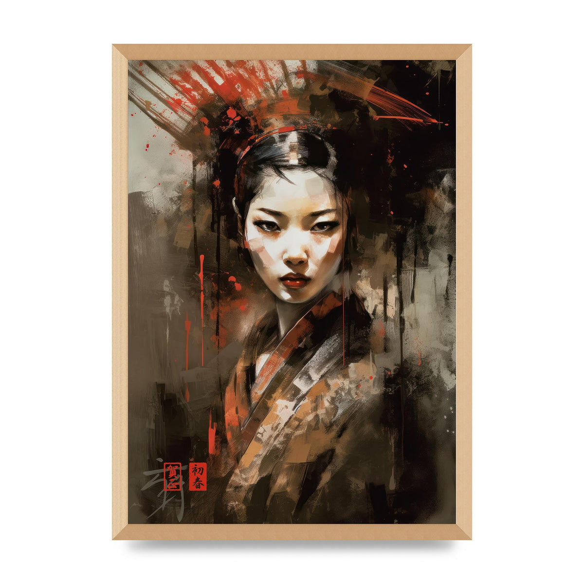 Evocative Geisha Masterful Brushwork