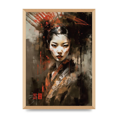 Evocative Geisha Masterful Brushwork